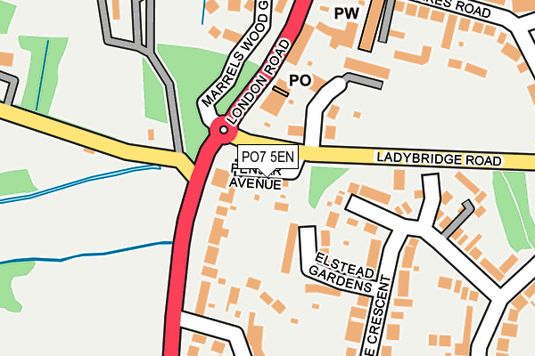 PO7 5EN map - OS OpenMap – Local (Ordnance Survey)
