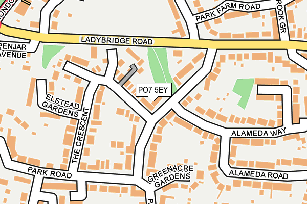 PO7 5EY map - OS OpenMap – Local (Ordnance Survey) PO7 5EY map - OS OpenMap – Local (Ordnance Survey)
