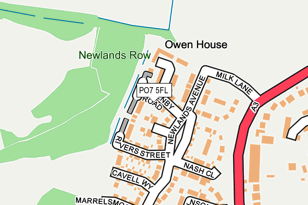 PO7 5FL map - OS OpenMap – Local (Ordnance Survey) PO7 5FL map - OS OpenMap – Local (Ordnance Survey)