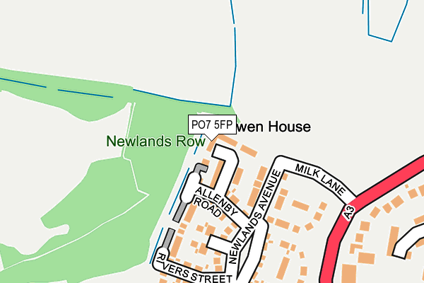 PO7 5FP map - OS OpenMap – Local (Ordnance Survey) PO7 5FP map - OS OpenMap – Local (Ordnance Survey)