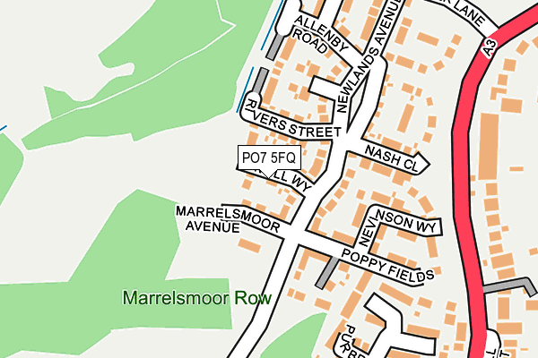 PO7 5FQ map - OS OpenMap – Local (Ordnance Survey) PO7 5FQ map - OS OpenMap – Local (Ordnance Survey)