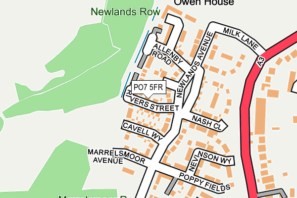 PO7 5FR map - OS OpenMap – Local (Ordnance Survey) PO7 5FR map - OS OpenMap – Local (Ordnance Survey)