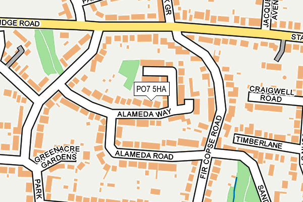 PO7 5HA map - OS OpenMap – Local (Ordnance Survey) PO7 5HA map - OS OpenMap – Local (Ordnance Survey)