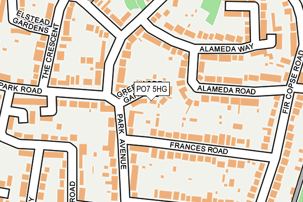 PO7 5HG map - OS OpenMap – Local (Ordnance Survey) PO7 5HG map - OS OpenMap – Local (Ordnance Survey)