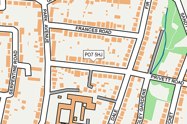 PO7 5HJ map - OS OpenMap – Local (Ordnance Survey) PO7 5HJ map - OS OpenMap – Local (Ordnance Survey)