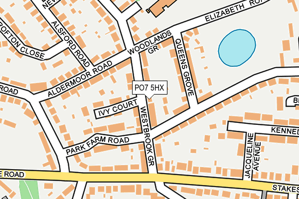 PO7 5HX map - OS OpenMap – Local (Ordnance Survey) PO7 5HX map - OS OpenMap – Local (Ordnance Survey)