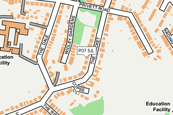 PO7 5JL map - OS OpenMap – Local (Ordnance Survey) PO7 5JL map - OS OpenMap – Local (Ordnance Survey)