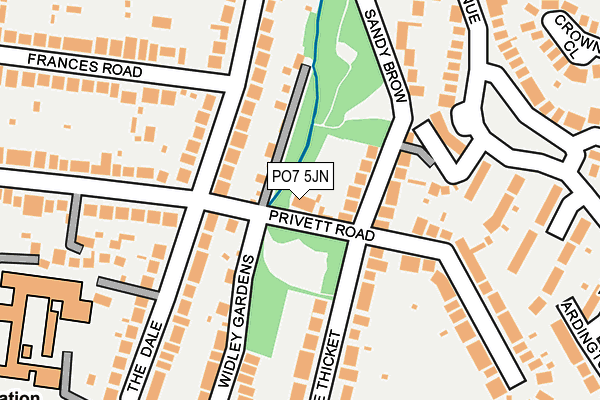 PO7 5JN map - OS OpenMap – Local (Ordnance Survey) PO7 5JN map - OS OpenMap – Local (Ordnance Survey)