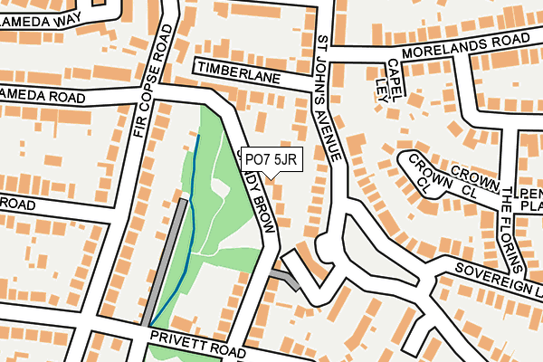 PO7 5JR map - OS OpenMap – Local (Ordnance Survey) PO7 5JR map - OS OpenMap – Local (Ordnance Survey)