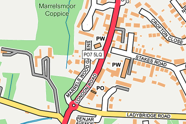 PO7 5LQ map - OS OpenMap – Local (Ordnance Survey) PO7 5LQ map - OS OpenMap – Local (Ordnance Survey)
