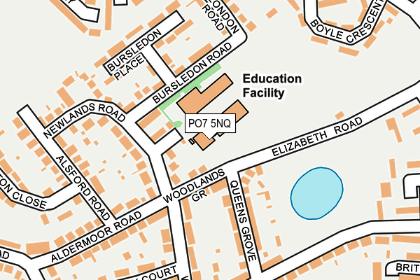PO7 5NQ map - OS OpenMap – Local (Ordnance Survey) PO7 5NQ map - OS OpenMap – Local (Ordnance Survey)
