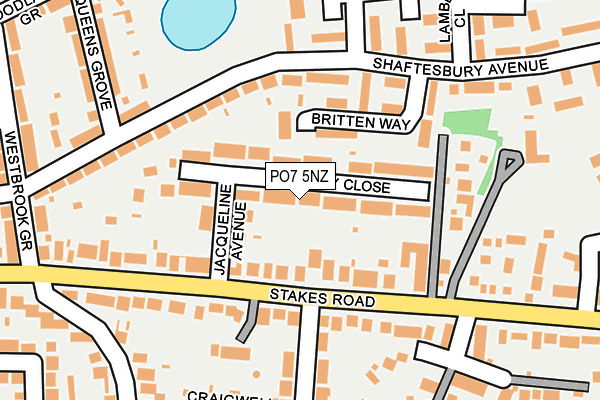 PO7 5NZ map - OS OpenMap – Local (Ordnance Survey) PO7 5NZ map - OS OpenMap – Local (Ordnance Survey)