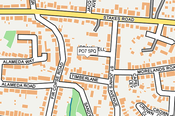 PO7 5PQ map - OS OpenMap – Local (Ordnance Survey) PO7 5PQ map - OS OpenMap – Local (Ordnance Survey)