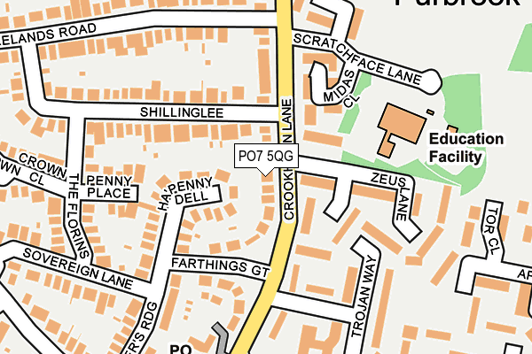 PO7 5QG map - OS OpenMap – Local (Ordnance Survey) PO7 5QG map - OS OpenMap – Local (Ordnance Survey)