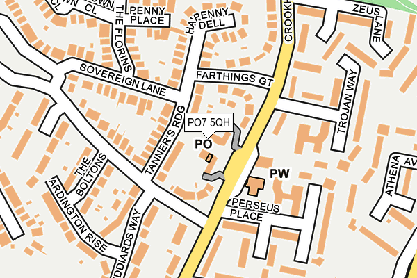 PO7 5QH map - OS OpenMap – Local (Ordnance Survey) PO7 5QH map - OS OpenMap – Local (Ordnance Survey)
