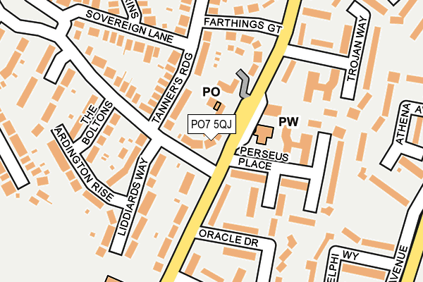 PO7 5QJ map - OS OpenMap – Local (Ordnance Survey) PO7 5QJ map - OS OpenMap – Local (Ordnance Survey)