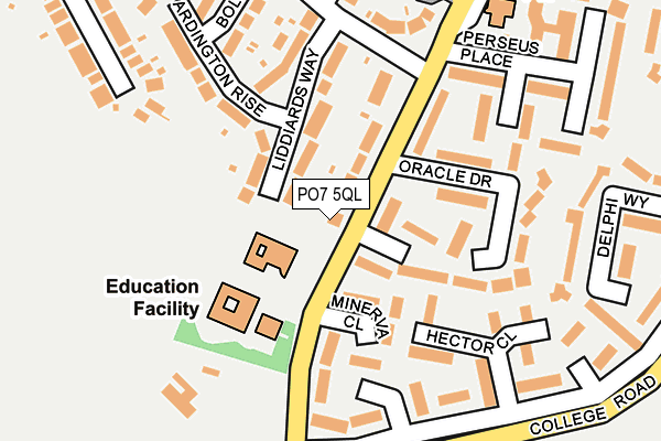 PO7 5QL map - OS OpenMap – Local (Ordnance Survey) PO7 5QL map - OS OpenMap – Local (Ordnance Survey)