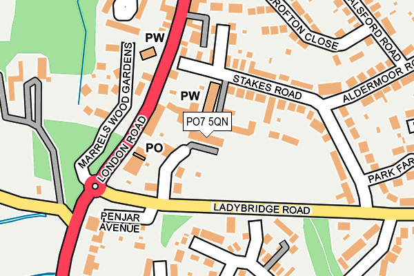 PO7 5QN map - OS OpenMap – Local (Ordnance Survey)