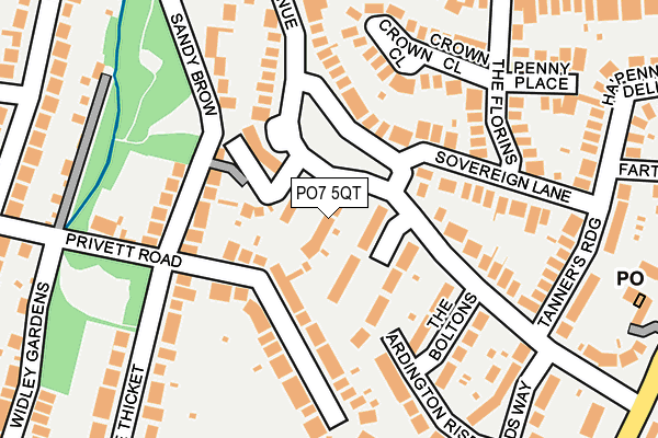 PO7 5QT map - OS OpenMap – Local (Ordnance Survey) PO7 5QT map - OS OpenMap – Local (Ordnance Survey)