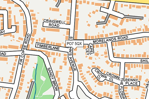 PO7 5QX map - OS OpenMap – Local (Ordnance Survey) PO7 5QX map - OS OpenMap – Local (Ordnance Survey)