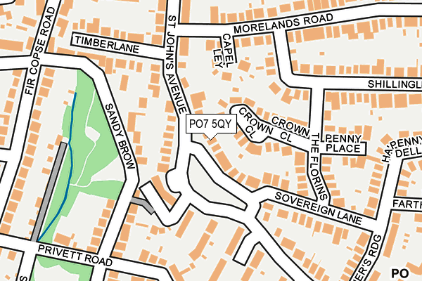 PO7 5QY map - OS OpenMap – Local (Ordnance Survey) PO7 5QY map - OS OpenMap – Local (Ordnance Survey)