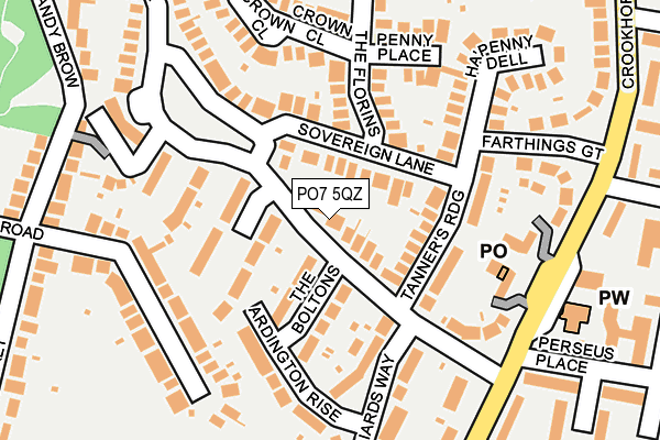 PO7 5QZ map - OS OpenMap – Local (Ordnance Survey) PO7 5QZ map - OS OpenMap – Local (Ordnance Survey)