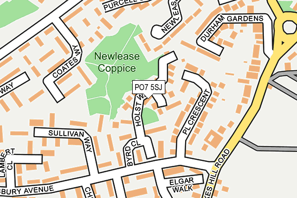 PO7 5SJ map - OS OpenMap – Local (Ordnance Survey) PO7 5SJ map - OS OpenMap – Local (Ordnance Survey)