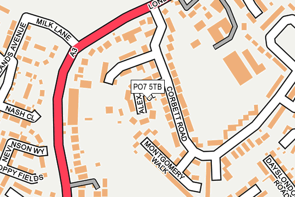 PO7 5TB map - OS OpenMap – Local (Ordnance Survey) PO7 5TB map - OS OpenMap – Local (Ordnance Survey)