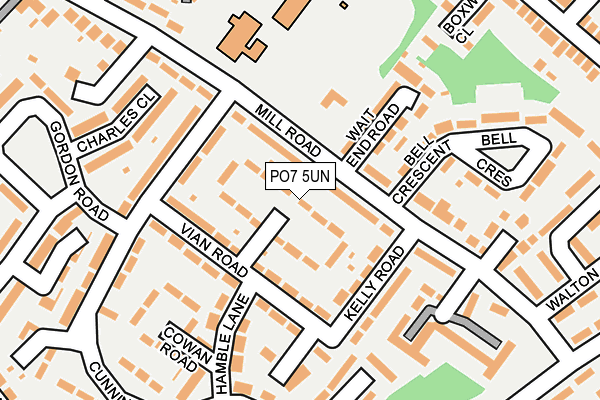PO7 5UN map - OS OpenMap – Local (Ordnance Survey) PO7 5UN map - OS OpenMap – Local (Ordnance Survey)
