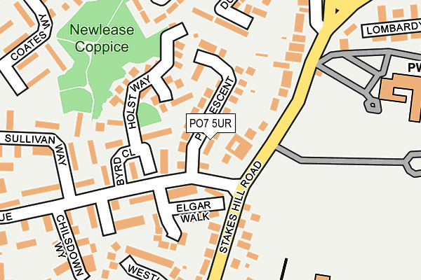 PO7 5UR map - OS OpenMap – Local (Ordnance Survey) PO7 5UR map - OS OpenMap – Local (Ordnance Survey)