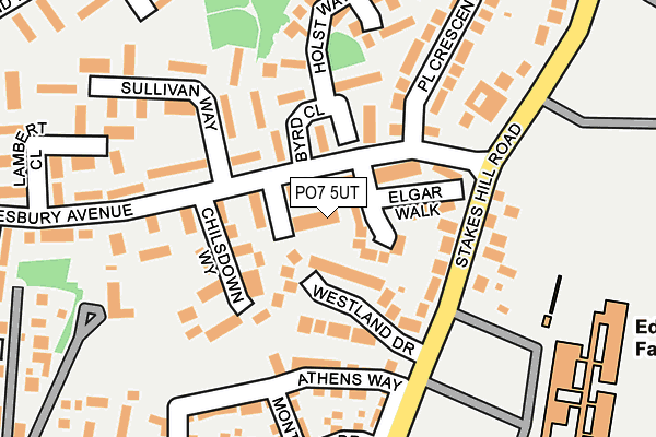 PO7 5UT map - OS OpenMap – Local (Ordnance Survey) PO7 5UT map - OS OpenMap – Local (Ordnance Survey)