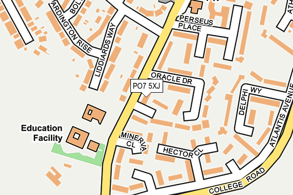 PO7 5XJ map - OS OpenMap – Local (Ordnance Survey) PO7 5XJ map - OS OpenMap – Local (Ordnance Survey)