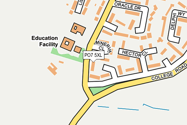 PO7 5XL map - OS OpenMap – Local (Ordnance Survey)