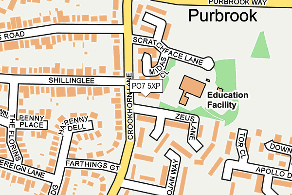 PO7 5XP map - OS OpenMap – Local (Ordnance Survey) PO7 5XP map - OS OpenMap – Local (Ordnance Survey)