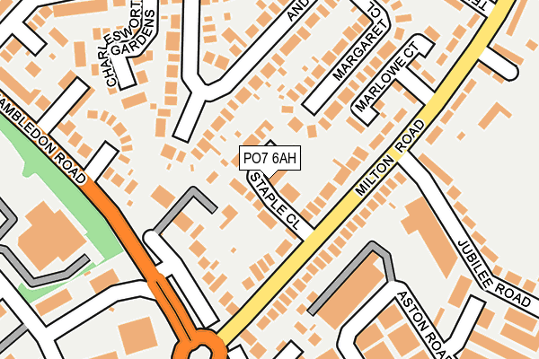 PO7 6AH map - OS OpenMap – Local (Ordnance Survey) PO7 6AH map - OS OpenMap – Local (Ordnance Survey)