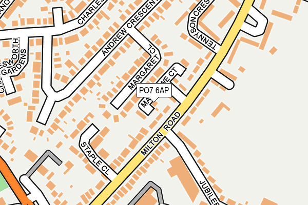 PO7 6AP map - OS OpenMap – Local (Ordnance Survey) PO7 6AP map - OS OpenMap – Local (Ordnance Survey)
