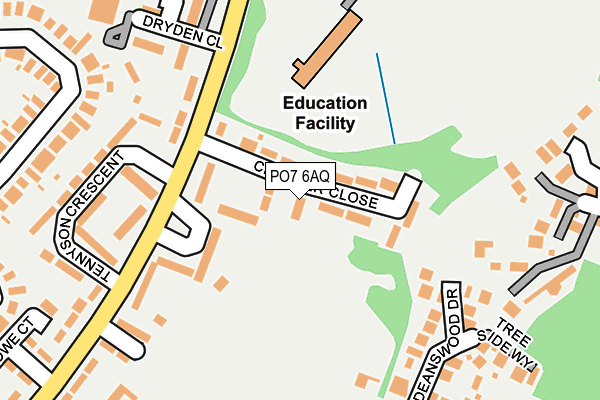 PO7 6AQ map - OS OpenMap – Local (Ordnance Survey) PO7 6AQ map - OS OpenMap – Local (Ordnance Survey)