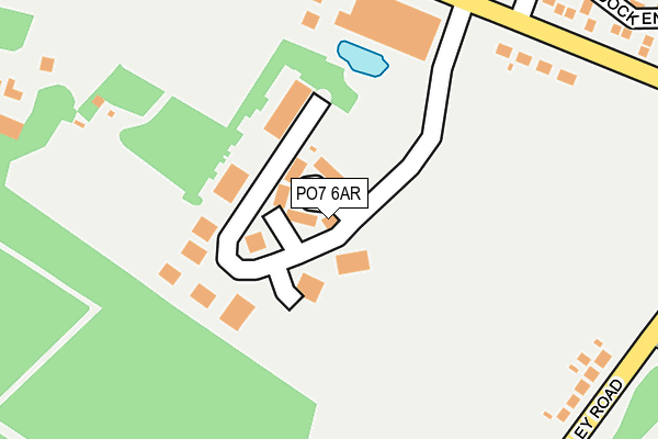 PO7 6AR map - OS OpenMap – Local (Ordnance Survey) PO7 6AR map - OS OpenMap – Local (Ordnance Survey)