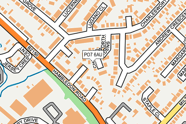 PO7 6AU map - OS OpenMap – Local (Ordnance Survey) PO7 6AU map - OS OpenMap – Local (Ordnance Survey)