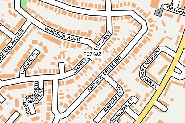 PO7 6AZ map - OS OpenMap – Local (Ordnance Survey) PO7 6AZ map - OS OpenMap – Local (Ordnance Survey)