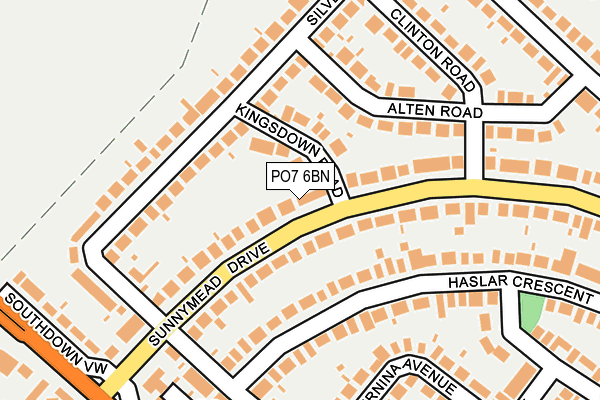 PO7 6BN map - OS OpenMap – Local (Ordnance Survey) PO7 6BN map - OS OpenMap – Local (Ordnance Survey)