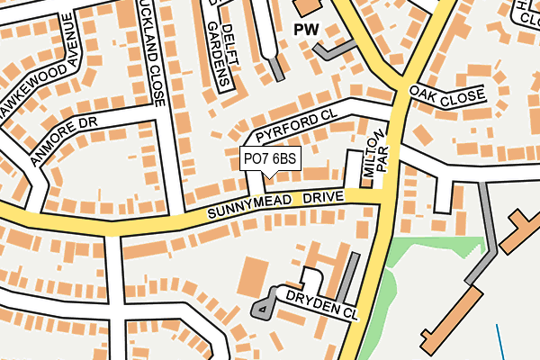 PO7 6BS map - OS OpenMap – Local (Ordnance Survey) PO7 6BS map - OS OpenMap – Local (Ordnance Survey)