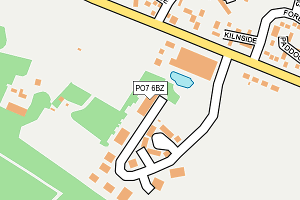 PO7 6BZ map - OS OpenMap – Local (Ordnance Survey) PO7 6BZ map - OS OpenMap – Local (Ordnance Survey)