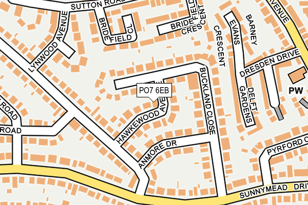 PO7 6EB map - OS OpenMap – Local (Ordnance Survey) PO7 6EB map - OS OpenMap – Local (Ordnance Survey)