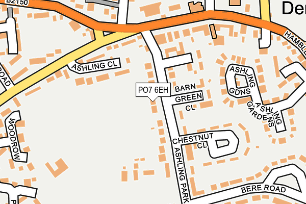 PO7 6EH map - OS OpenMap – Local (Ordnance Survey) PO7 6EH map - OS OpenMap – Local (Ordnance Survey)