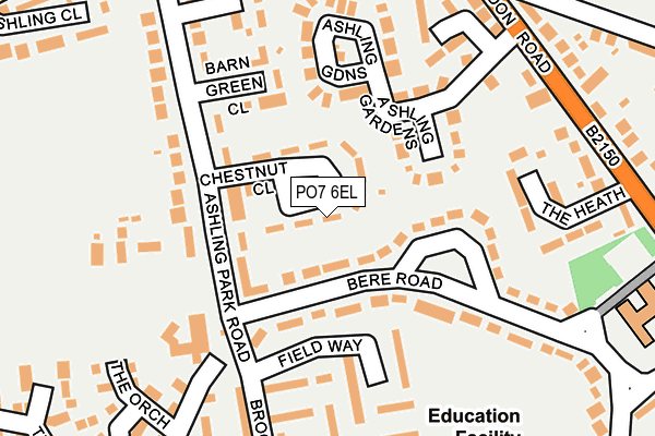 PO7 6EL map - OS OpenMap – Local (Ordnance Survey) PO7 6EL map - OS OpenMap – Local (Ordnance Survey)