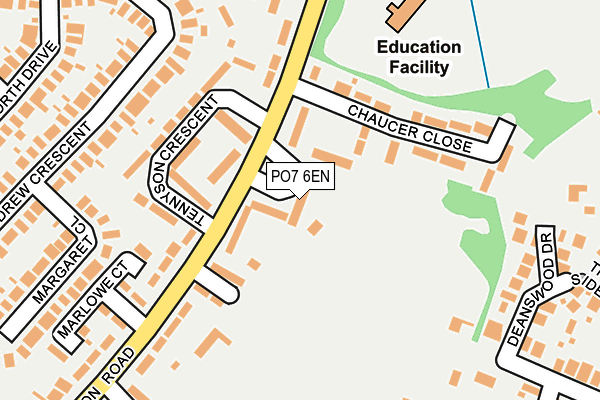 PO7 6EN map - OS OpenMap – Local (Ordnance Survey) PO7 6EN map - OS OpenMap – Local (Ordnance Survey)