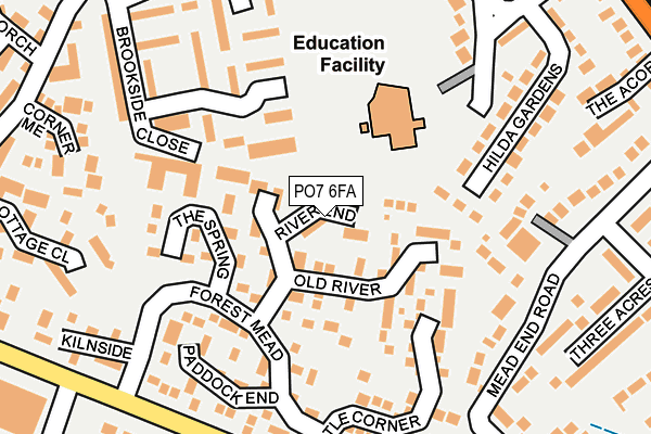 PO7 6FA map - OS OpenMap – Local (Ordnance Survey) PO7 6FA map - OS OpenMap – Local (Ordnance Survey)