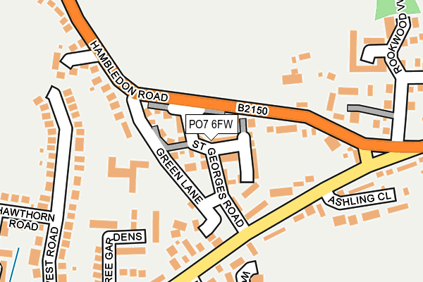 PO7 6FW map - OS OpenMap – Local (Ordnance Survey) PO7 6FW map - OS OpenMap – Local (Ordnance Survey)