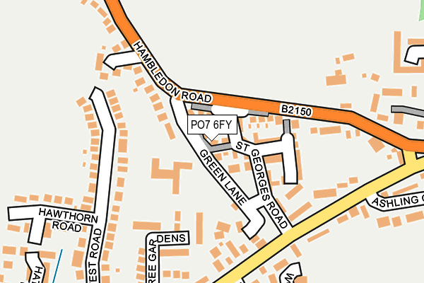 PO7 6FY map - OS OpenMap – Local (Ordnance Survey) PO7 6FY map - OS OpenMap – Local (Ordnance Survey)